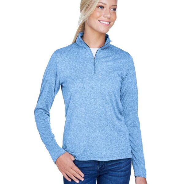 Women's Cool & Dry Heathered Performance Quarter-Zip Thumbnail