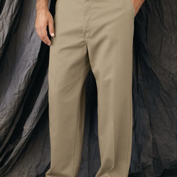 Plain Front Casual Cotton Pants Thumbnail