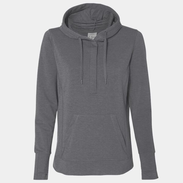 Ladies' Omega Stretch Snap-Placket Hooded Sweatshirt Thumbnail